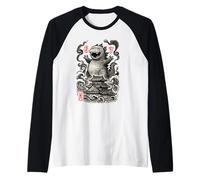 Seis Siete Divertido Kaiju 67 Viral Meme Japonés Monster Lover Camiseta Manga Raglan