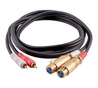 Seismic Audio sa-drcxlf6 Premium 6 pies Cable de conexión dual xlr hembra a doble RCA macho - Cable XLRF a RCA