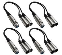 Seismic Audio sa-y2 4 unidades 1-feet divisor Cables Patch 1 XLR hembra a 2 XLR macho