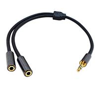 Seismic Audio SA-Y31-1 - Cable divisor de audio para auriculares (3,5 mm macho a hembra de 3,5 mm, cable divisor de audio)
