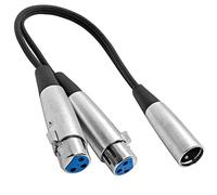 Seismic Audio - sa-y4 - 1 'divisor Cable de conexión - 1 XLR macho a 2 XLR hembra