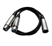 Seismic Audio - sa-y4.3 - 3 'divisor Cable de conexión - 1 XLR macho a 2 XLR hembra