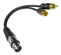 Seismic Audio - sa-y5 - 6 inch divisor parche y cable - 1 XLR hembra a 2 RCA macho