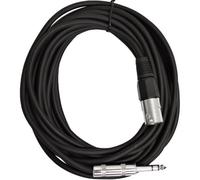 Seismic Audio - satrxl-m25black - 25 pies Negro XLR macho a 1/4 pulgadas TRS Cable Patch Cables de serpiente - equilibrado