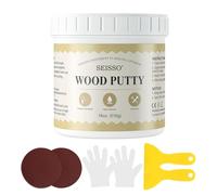 SEISSO 500g Masilla de Madera Blanca, Reparadora para Tapagrietas Rellenar Agujeros Profundos y Arañazos en Muebles