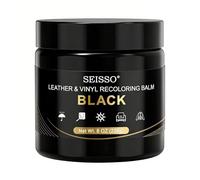 SEISSO Juego de Reparación de Cuero, 200 g, Crema de Reparación de Cuero, Restaurador de Cuero, para Cinturones, Zapatos, Asientos de Coche, Sofás (Negro)