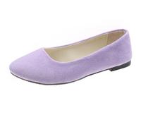 seiveini Bailarinas con Puntera en Pico Mujer Bailarina de Mujer Cómodo Slip On Bailarinas Planas para Mujer Zapatos Planos Clásicos para Mujeres Ballerina Retro Color Sólido A Morado Claro 36 EU