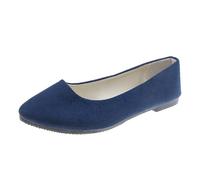 seiveini Bailarinas con Puntera en Pico Mujer Bailarina de Mujer Cómodo Slip On Bailarinas Planas para Mujer Zapatos Planos Clásicos para Suede Mujeres Ballerina Retro Color Sólido A Armada 36 EU