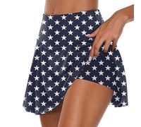 seiveini Falda de Tenis para Mujer Faldas Deportiva 2 en 1 con Pantalón Cortos Bolsillos Athletic Golf Skorts Running Gym Training Activewear B7 XL