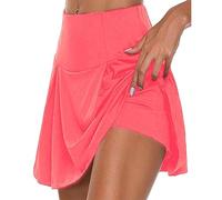 seiveini Falda de Tenis para Mujer Faldas Deportiva 2 en 1 con Pantalón Cortos Bolsillos Athletic Golf Skorts Running Gym Training Activewear A Rosa XL