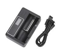 SEIVI PC Negro Universal Inteligente Portátil Viaje LCD Pantalla Inteligente Cargador de Batería USB para Ni - MH Ni - CD AA AAA, Ranura Única de Carga Rápida, Pantalla LCD de