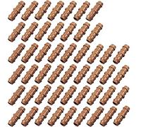 SEIWEI Accesorios de acoplamiento de tubería de riego por goteo de (17 mm), conectores de púas para tubería de goteo, conector de tubería de riego para goteo de césped de jardín 50 unidades