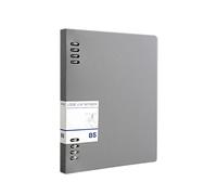 SEIWEI B5 Cuaderno personal con anillas, recargable con hojas sueltas, diario con tapa dura, Grey