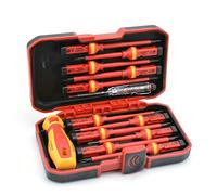 SEIWEI Juego de 13 destornilladores aislados VDE, juegos de destornilladores aislados eléctricos, cabeza Phillips, reparaciones e instalaciones eléctricas