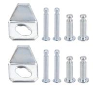 SEIWEI Juego de 2 piezas de cierre de puerta de metal sin ranuras, color | Hoja de hierro + pasadores largos/cortos incluidos, para puertas mosquiteras y entrada residencial