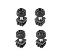 SEIWEI Juego de 4 insertos de tubo cuadrado para patas de escritorio de mesa, M8 ajustables, patas niveladoras deslizantes para muebles (20 x 20 mm/0,78 x 0,78 pulgadas)