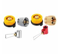 SEIWEI Juego de adaptadores de gas para estufa de camping, convertidor de | Juego de adaptador de botella de gas para estufa de camping y válvula de recarga, herramienta de conector de tubo de botella