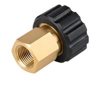 SEIWEI Juego de adaptadores de lavadora a presión, kit de desconexión rápida, conector rápido de rosca de 15 mm, núcleo de enchufe de 3/8 pulgadas hembra a hembra M22