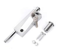 SEIWEI - Pernos de cerradura de puerta de acero inoxidable universal (plata mate), cerradura de seguridad para uso interno y externo en diferentes tipos de puertas, incluye accesorios y herrajes