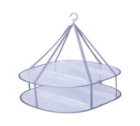 SEIWEI Secador colgante de suéter de doble capa, estante de secado plegable, para secar en plano, colgador de ropa de malla para suéter, prendas delicadas y traje de baño