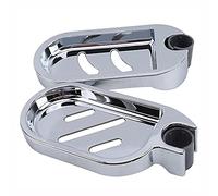 SEIWEI Soporte de jabón ajustable, 2 unidades de jabón ABS Jabonera con clip para bandeja de riel de plato de baño para hogar y hotel