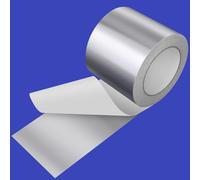 SEIYOGDS Cinta Americana Plata 100 mm x 50 m, Cinta de aluminio Reforzada con Tejido de Fibra de Vidrio para trabajos de fijación, reparación, sellado, etiquetado y renovación