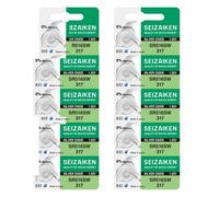 Seizaiken 317 SR516SW 1,55V 0% Hg - Pilas de óxido de plata para reloj (10 pilas) Fabricadas en Japón por Seiko