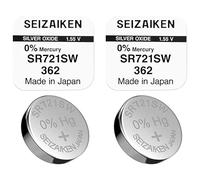 SEIZAIKEN 362 SR721SW - Pilas de botón (2 unidades, 1,55 V, óxido de plata, 0% mercurio, 100% fabricadas en Japón)