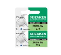Seizaiken 373 SR916SW 1,55 V 0% Hg Batería de óxido de plata para reloj (2 baterías) Fabricada en Japón por Seiko