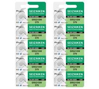 Seizaiken 379 SR521SW 1,55V 0% Hg - Pila de óxido de plata para reloj (10 pilas) Fabricada en Japón por Seiko