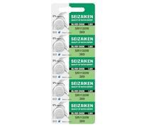 Seizaiken 389 SR1130W 1,55 V 0% Hg Batería de óxido de plata para reloj (5 pilas) Fabricada en Japón por Seiko