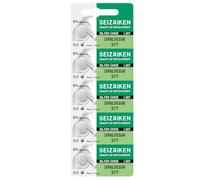 Seizaiken Seiko 377 SR626SW - Batería de reloj de óxido de plata (1,55 V, 0 % Hg, 5 baterías), fabricada en Japón