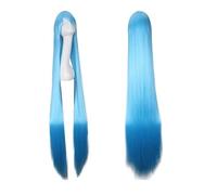 SEIZIS Cosplay Wig Anime 150 cm Recto Largo Cielo Azul Cosplay Peluca Halloween Carnaval Mujeres Pelo for Fiesta 60 "Pelo sintético común Cosplay Pelucas Talla única Peluca Recta Larga 15