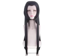 SEIZIS Cosplay Wig Anime Dämonentöter Kimetsu no Yaiba Kochou Kanae Frauen Schwarz Lange Perücke Cosplay Kostüm Hitzebeständige Kunsthaar Party Perücken