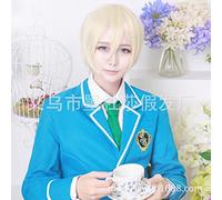 SEIZIS Cosplay Wig Cosplay ídolo sueño Sacrificio Tianxiang Yingzhi Lado Dorado Flecos COS Anime Corto Pelo lacio Conjunto