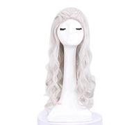 SEIZIS Cosplay Wig Daenerys Targaryen Cosplay Peluca Gris Pelucas de Pelo Rubia onduladas largas Game of Thrones Dragón Madre cos de Halloween Fiesta de Fiesta Peluca