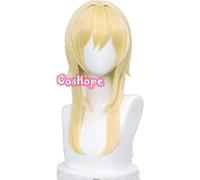SEIZIS Cosplay Wig Genshin Impact Traveler Cosplay Aether Lumine Peluca Rubia Cosplay Anime Pelucas sintéticas Resistentes al Calor Halloween for niñas (Color : Lumine)