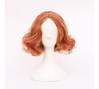 SEIZIS Cosplay Wig Juego de rol for P5 Persona 5 Haru Okumura Corto Rizado Mezclado Naranja Rosa Pelo Resistente al Calor Cosplay Peluca