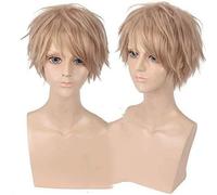 SEIZIS Cosplay Wig Kiss Him Not Me Yusuke Igarashi Nozomu Nanashima Hayato Shinomiya Asuma Mutsumi Cosplay Pelucas Hombres Corto Amarillo postizo