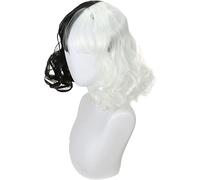 SEIZIS Cosplay Wig Magia en Blanco y Negro Hembra Libera cos Peluca moteada Perro Cruella Europeo y Mujeres Cabeza Completa Conjunto fábricas al por Mayor