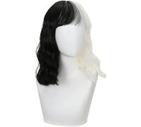 SEIZIS Cosplay Wig Magia en Blanco y Negro Hembra Libera cos Peluca moteada Perro Cruella Europeo y Mujeres Cabeza Completa Conjunto fábricas al por Mayor