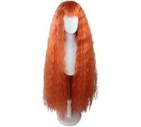 SEIZIS Cosplay Wig ODD Egg Story Friel cos Peluca Artificial AI Egg Roll Pelo Largo 120cm Permanente de maíz Naranja-Naranja