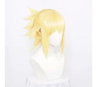 SEIZIS Cosplay Wig Peluca de Anime Dr.Stone Cosplay Kohaku Peluca, Peluca Rubia, Disfraz Peluca de Halloween, for Halloween, Fiesta de Disfraces, Espectáculo de Anime, Evento de Cosplay, Conciertos