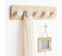 SEJAS Percheros Pared Madera, Colgador Pared,Percha Pared,Colgadores Pared,5 Ganchos para Abrigos,Chaqueta Sombrero, toallero, Gancho para Cargas Pesadas