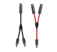 Sekesoer Cable en Y de 6 mm² - Conector y Distribuidor Solar para Módulos de Enchufe PV (M/FF y F/MM)