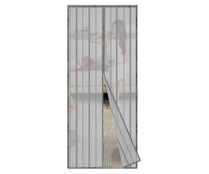Sekey 100x220cm Mosquitera para puertas, cortina magnética antiinsectos avanzada para balcón y patio, montaje fácil de pegar, kit de instalación completo, gris