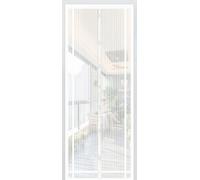 Sekey 160x230 cm Cortina Para Puertas con mosquitera magnética, Red a prueba de insectos.Montar sin taladrar, Puede Recortarse para Ajustarse a La Longitud y Anchura Adecuadas, Blanco