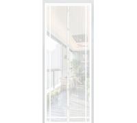Sekey 160x230cm Cortina Mosquitera Magnética para la Protección Contra Insectos, el Mosquitera Magnético Ideal para Puerta de Balcón, Puerta de Terraza (se Puede Cortar en Altura y Ancho), Blanco