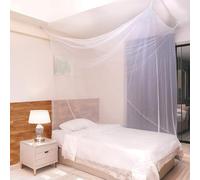 Sekey 220x100x200 cm Mosquitera para cama doble con Kit de colocación, Cortina, Protección repelente contra Insectos, malla antinsectos con rápida y fácil instalación, Blanco