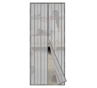 Sekey 90x210 cm Cortina Magnética de Puerta a Prueba de Mosquito para Puertas de Madera, Puertas de Hierro, Puertas Metálicas, Puertas del Balcón, Puertas de RV, Cierre Magnético Automático, gris